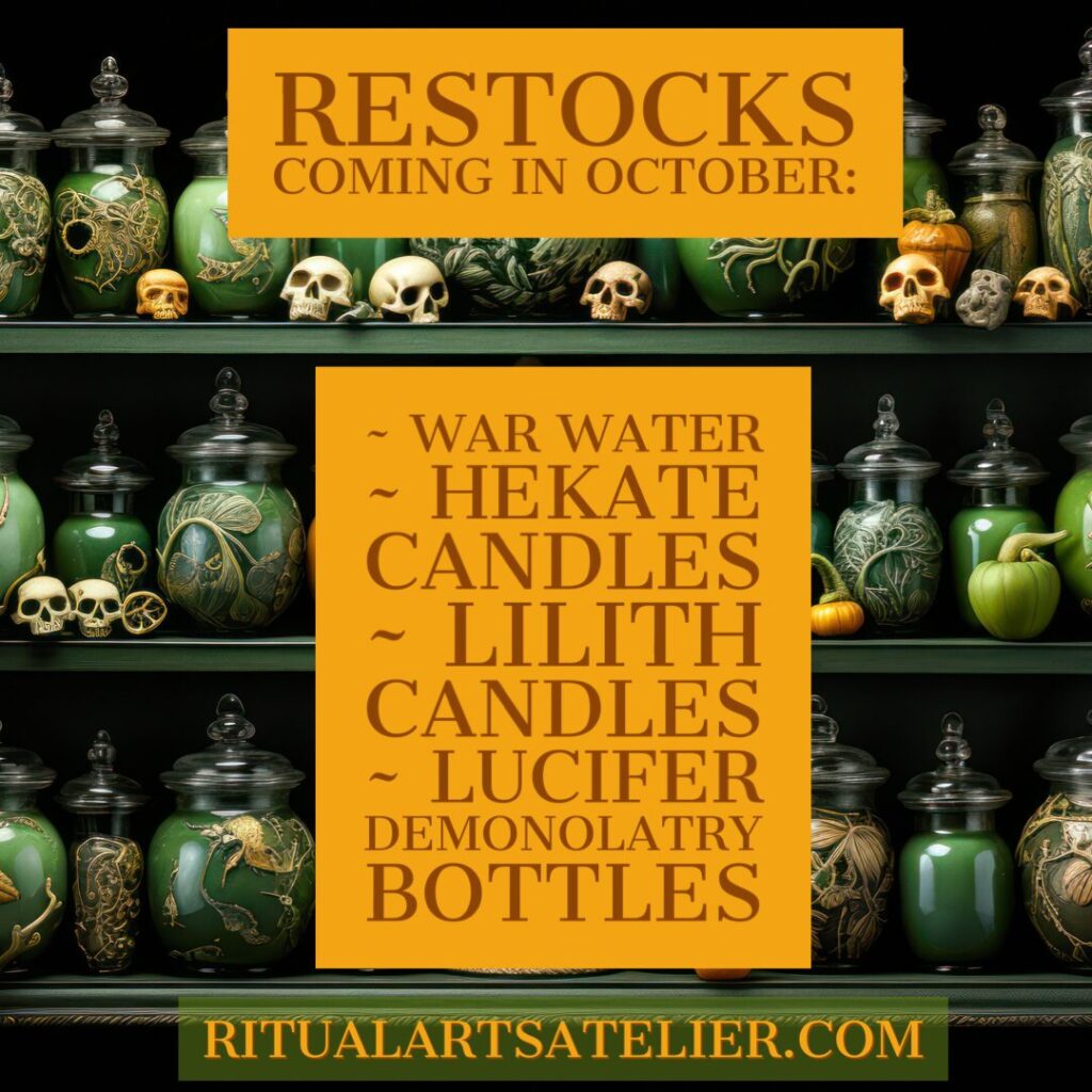 october restocks at ritual arts atelier